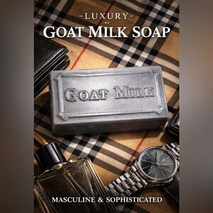 Masculine and sophisticated goat, milk soap